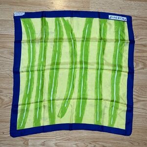 Givenchy Silk Scarf 23x22 Blue Green
